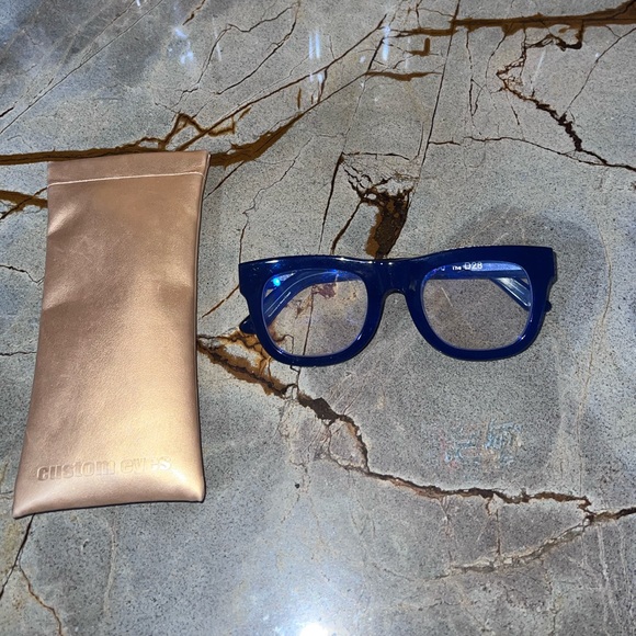 Royal Blue Caddis Eyeglasses 1.00 - Picture 2 of 6